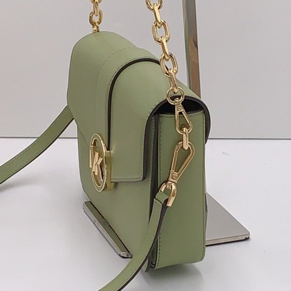 Michael Kors Carmen Medium Leather Convertible Shoulder Bag Crossbody Li… - Picture 15 of 16